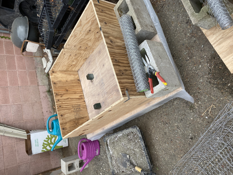 Wooden mold for trough construction Wooden mold for trough construction