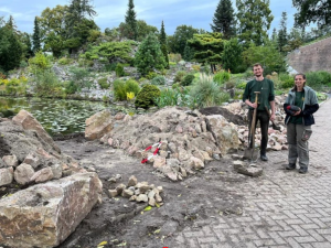 Cultivar beds being removed and expanded southern hemisphere beds being constructed. Cultivar beds being removed and expanded southern hemisphere beds being constructed.
