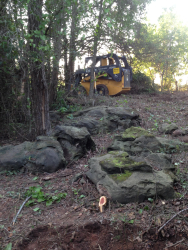 Rocks in natural outcropping     