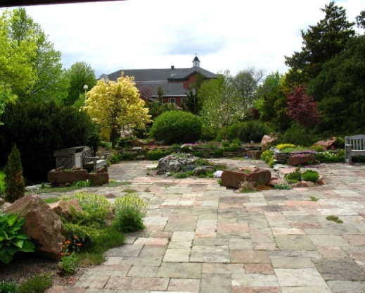 The completed courtyard garden