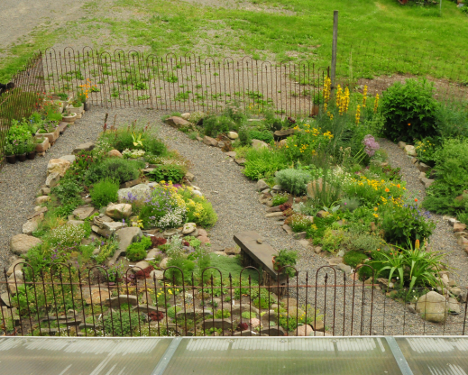 Aerial view of the rock garden