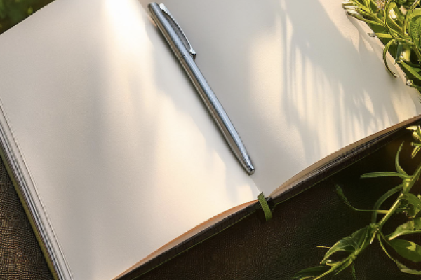 A blank garden diary