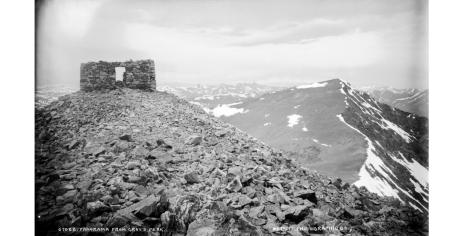 Ruins of the Gray’s Peak miner’s hut, aka “highest house in the U. States”?  Photo from Denver Public Library Western History Archives