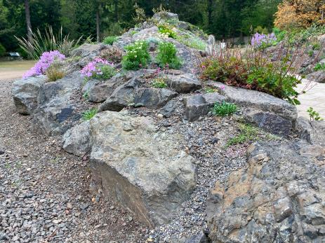 Views of the new Heronswood rock garden.