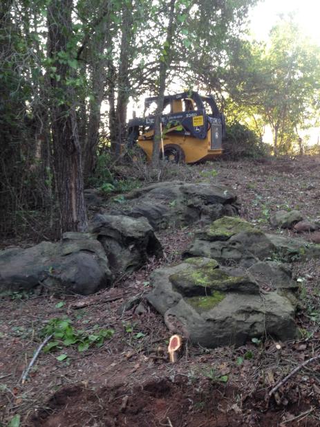 Rocks in natural outcropping     