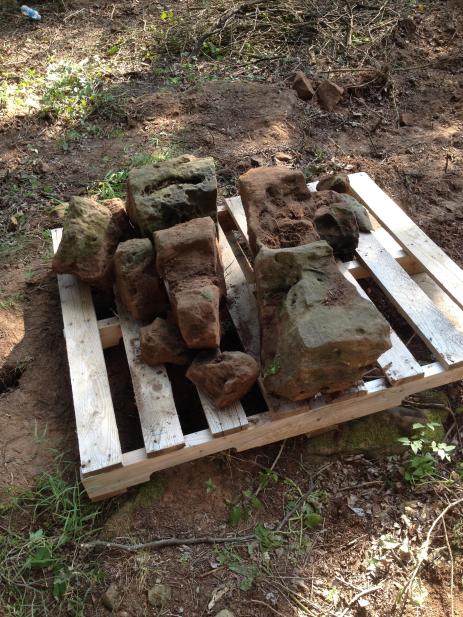 Rocks collected and ready for construction