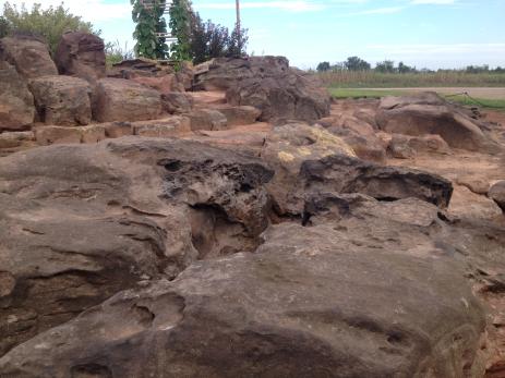 The finished rock garden before planting.