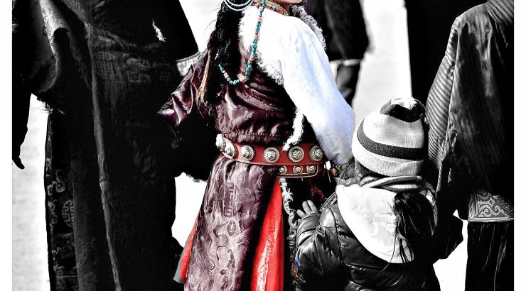 Yunnanese woman in traditional dress.